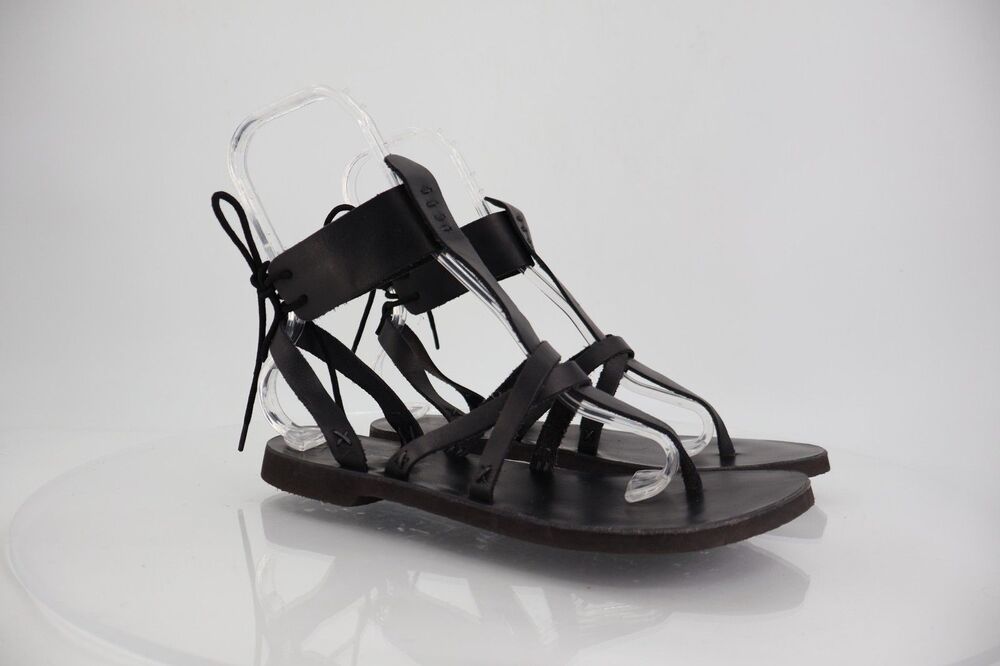 FREE PEOPLE Vacation Day Wrap Gladiator Leather Sandals Strappy 39.5 Us 9.5